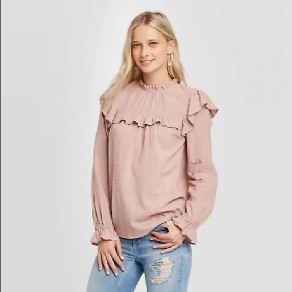 Universal Thread Mauve Peasant Blouse xl